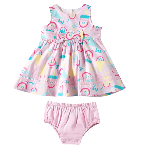 Vestido Sorvete Tricoline Bebê Tip Top