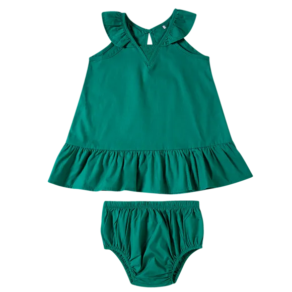 Vestido Com Bundinha Festivo Tricoline Bebê Tip Top