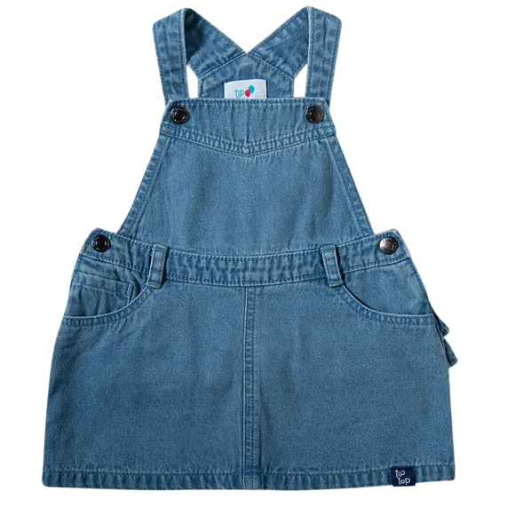 Salopete Festivo Jeans Bebê Tip Top
