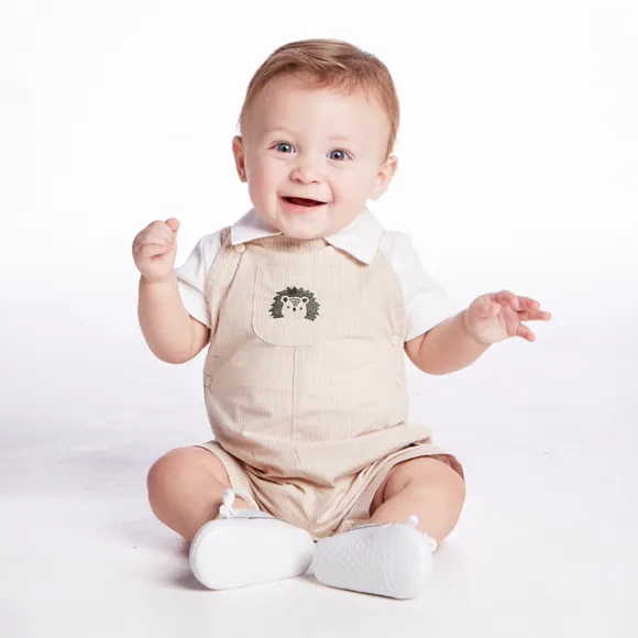 Jardineira Com Camiseta Bebê Festivo Tricoline Tip Top