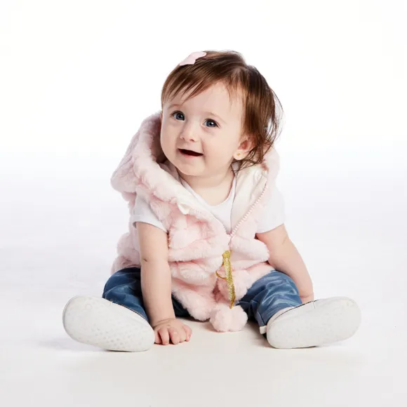 Colete Bebê Com Aplique Coroa Pelúcia Tip Top
