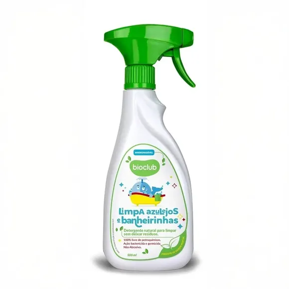 Higienizador Vegano Limpa Azulejos E Banheirinha 500ml Bioclub