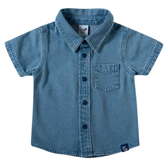 Camisa Festiva Jeans Bebê Tip Top