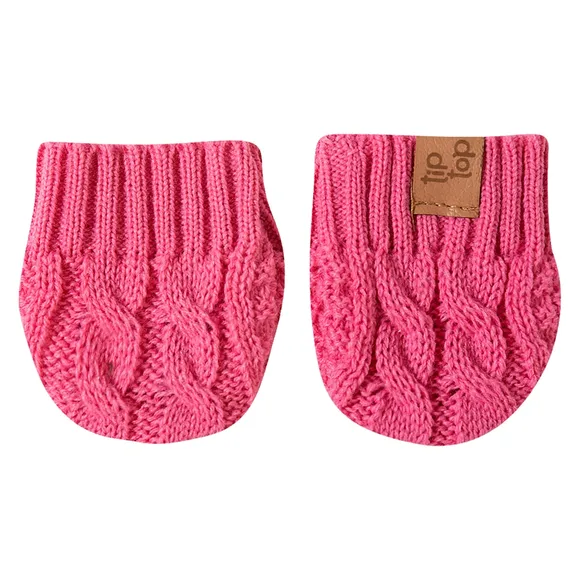 Luva Rosa Tricot Bebê Tip Top
