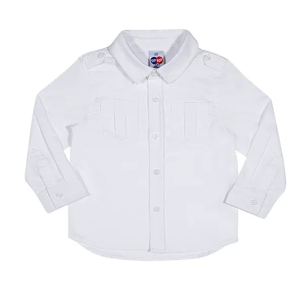 Camisa Com Botões Manga Longa Bebê