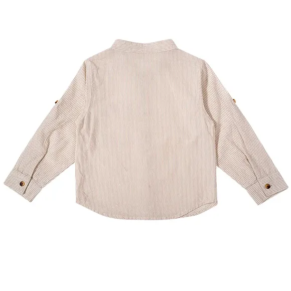 Camisa Manga Longa Bebê Festivo Tricoline Texturizado Tip Top