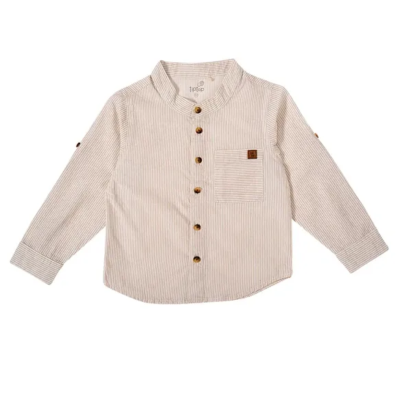 Camisa Manga Longa Bebê Festivo Tricoline Texturizado Tip Top