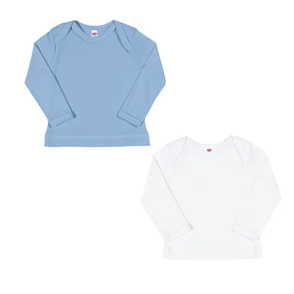 Kit Underwear 2 Peças Camiseta Manga Longa 100% Algodão
