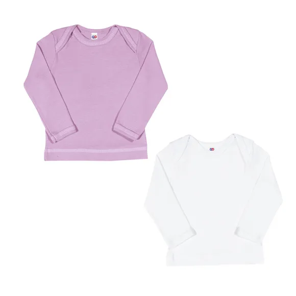 Kit Underwear 2 Peças Camiseta Manga Longa 100% Algodão