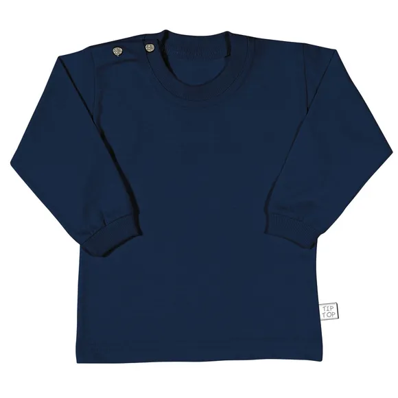 Camiseta Básica Festiva Manga Longa Meia Malha Bebê Tip Top