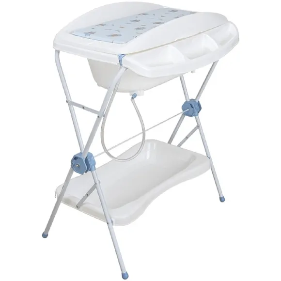 Banheira Com Trocador Shower Azul Kiddo