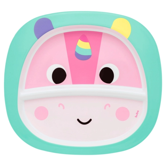 Prato Com Divisoria Bubazoo Unicornio Buba