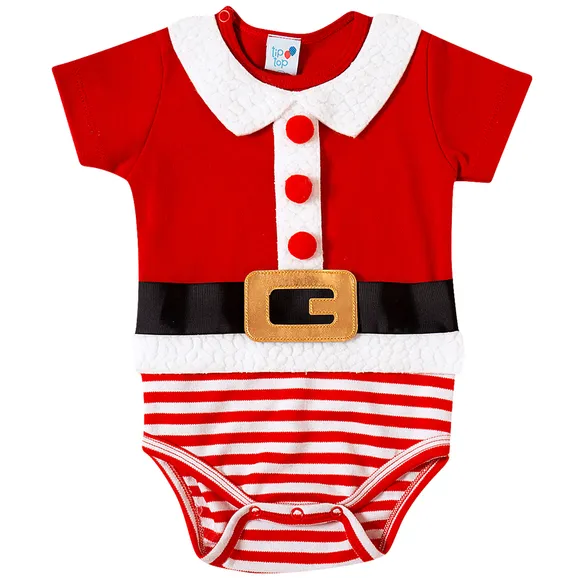 Body Bebê Natalino Suedine Tip Top