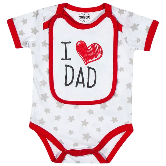 Body Bebê Divertido I Love Mom / I Love Dad