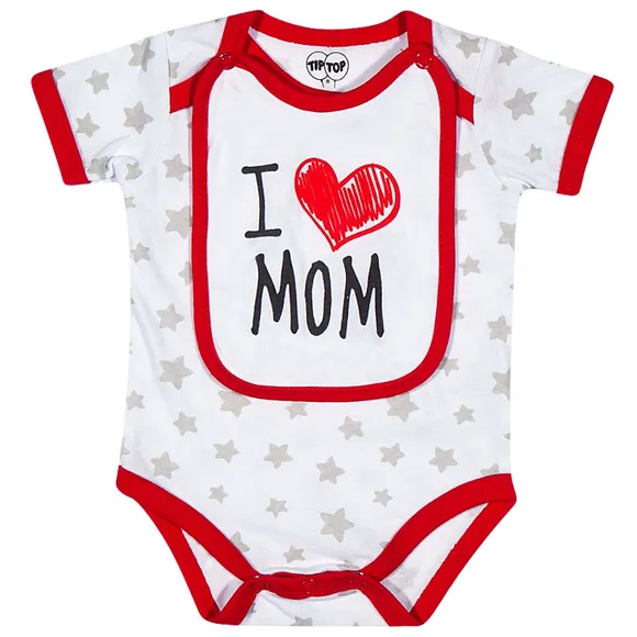 Body Bebê Divertido I Love Mom / I Love Dad