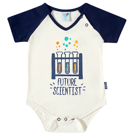 Body Cientista Meia Malha Bebê