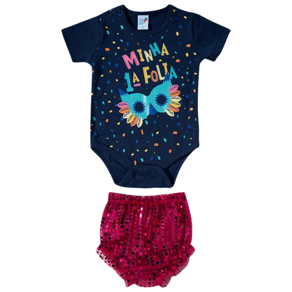 Body Fantasia De Carnaval Meia Malha Bebê Tip Top