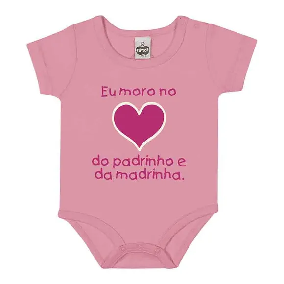 Body Bebê Unissex Manga Curta Divertido Com Estampas Padrinho E Madrinha Meia Malha