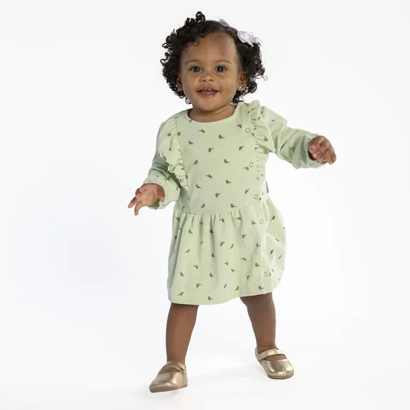 Vestido Manga Longa Com Calcinha Birds Plush Bebê Tip Top