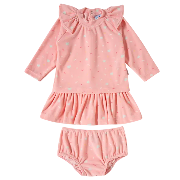 Vestido Manga Longa Com Calcinha Abc Plush Bebê Tip Top