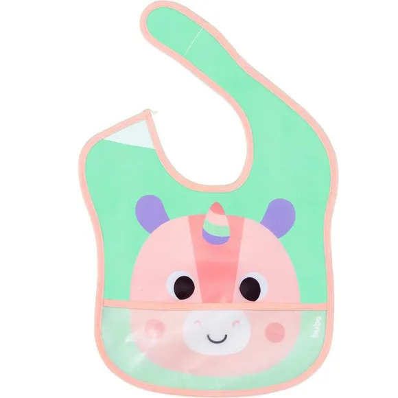 Babador Com Bolso Bubazoo Unicórnio Buba