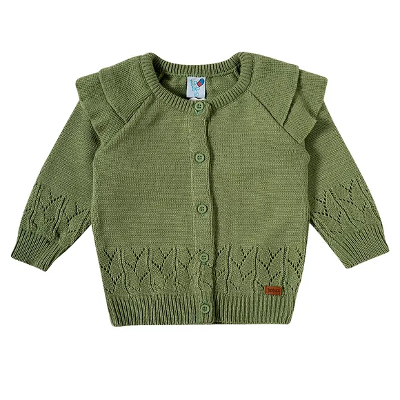 Blusão Bebê Verde Tricot Tip Top