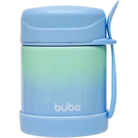 Pote Térmico Com Colher Degrade Azul Buba
