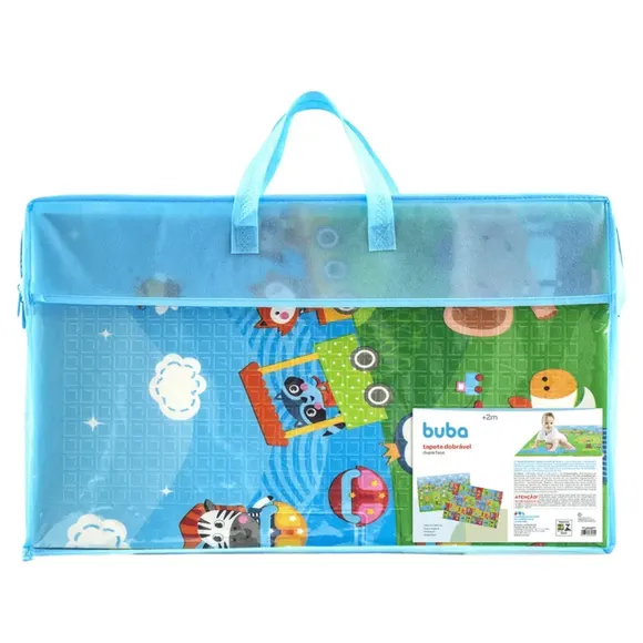 Tapete Portátil Com Bag Dupla Face Xpe 120x180cm Happy Friends Buba
