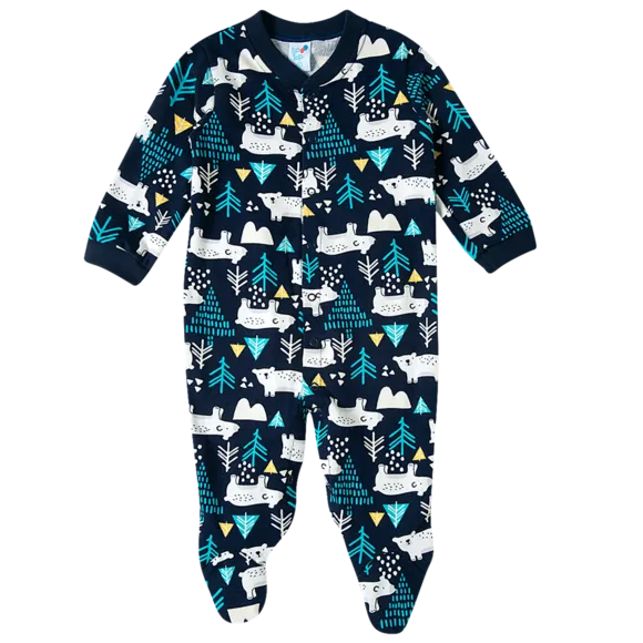 Pijama Macacão Urso Moletinho Bebê Tip Top