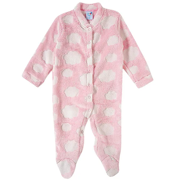 Pijama Macacão Bebê Nuvem Fleece Brilha No Escuro Tip Top
