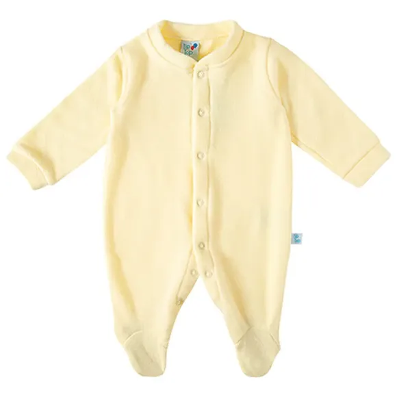 Pijama Macacão Bebê Com Pezinho Soft Liso Tip Top