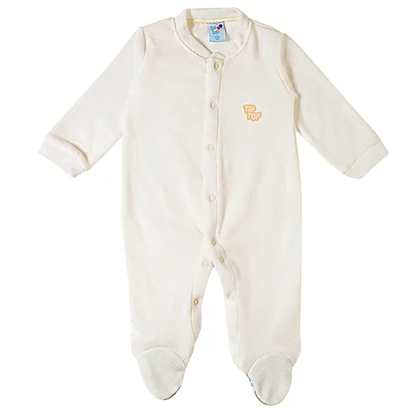 Pijama Macacão Estampa Lisa Soft Bebê Tip Top