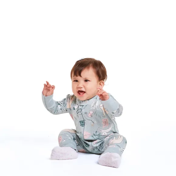 Pijama Macacão Safari Modal Estampado Bebê Tip Top