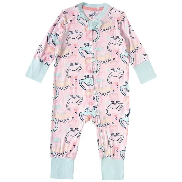 Pijama Macacão Bebê Toque Especial Dina Malha Com Elastano Tip Top