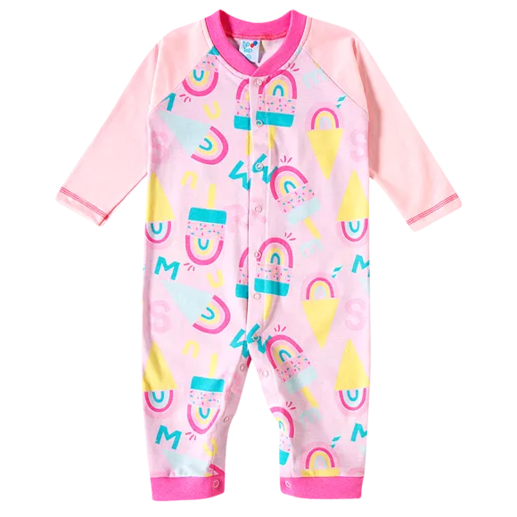 Pijama Soverte Meia Malha Bebê Tip Top