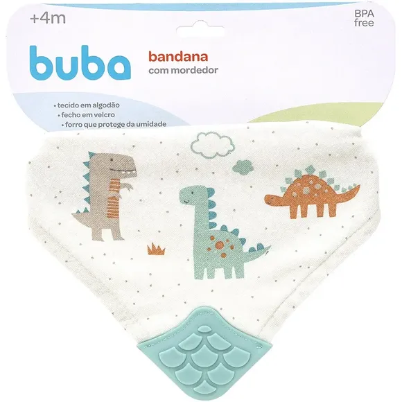 Babador Bandana Com Mordedor Magic Dino Buba