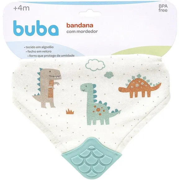 Babador Bandana Com Mordedor Magic Dino Buba