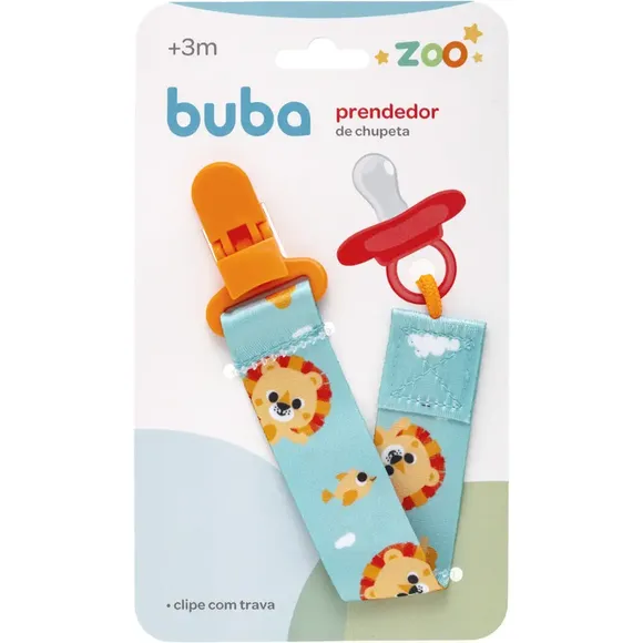 Prendedor De Chupeta Bubazoo Leão Buba