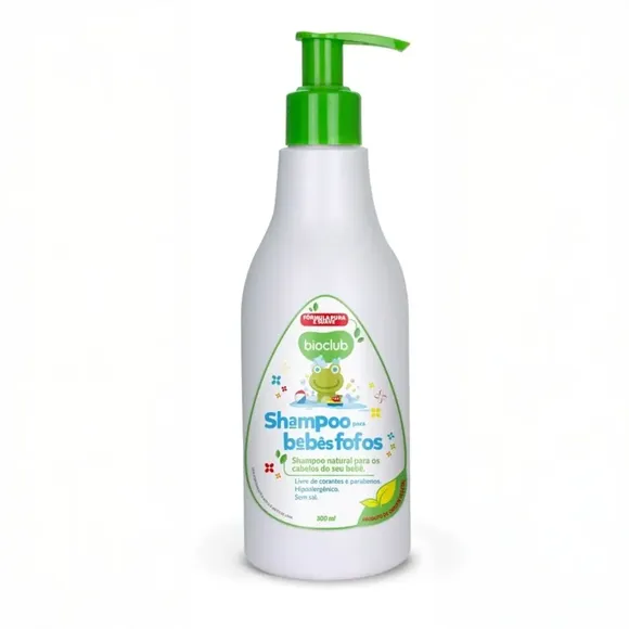 Shampoo De Corpo Líquido Para Bebê Fofo 300ml Vegano Bioclub