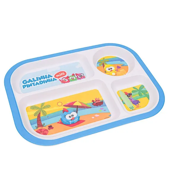 Prato Com Divisória Galinha Pintadinha