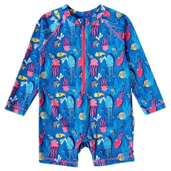 Macaquinho Praia Toddler Oceano Elastano Proteção Uv 50+ Tip Top