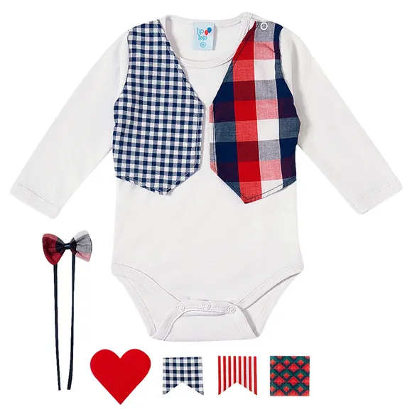 Body Manga Longa Suedine Festa Junina Toddler Tip Top