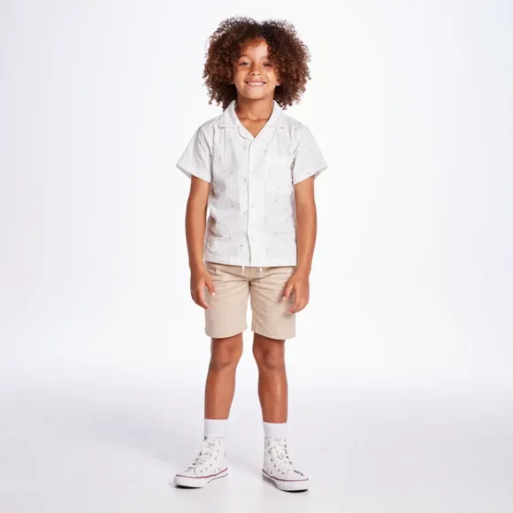 Conjunto Curto Toddler Coqueirinhos Tecido Plano Tip Top