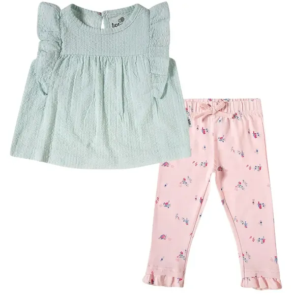 Conjunto Curto Toddler Birds Meia Malha Tip Top
