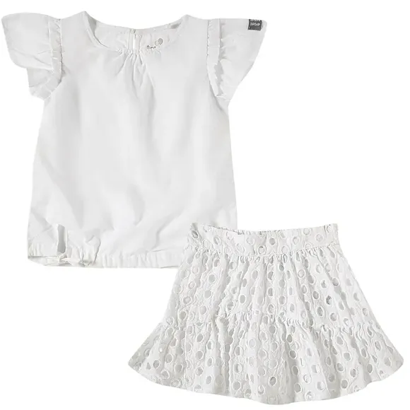 Conjunto Curto Toddler Festivo Tricoline E Laise Tip Top