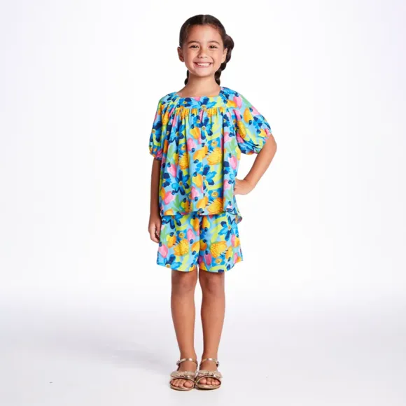 Conjunto Curto Toddler Summer Caju Viscose Tip Top