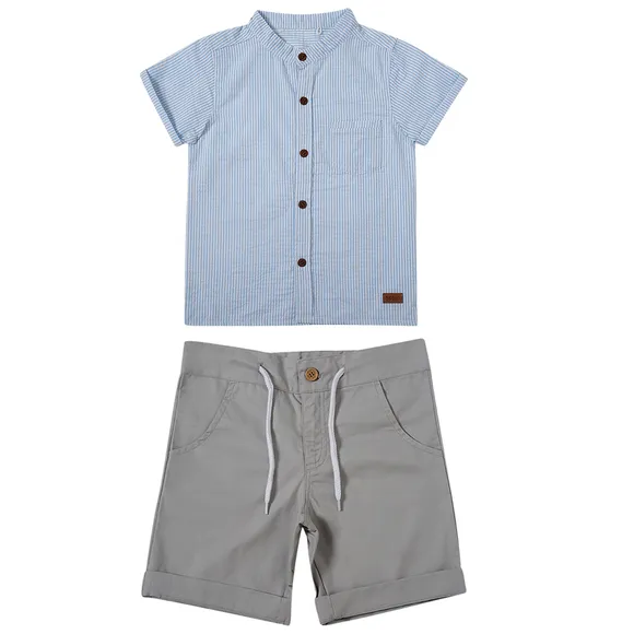 Conjunto Curto Festivo Linho Fio Tinto Toddler Tip Top