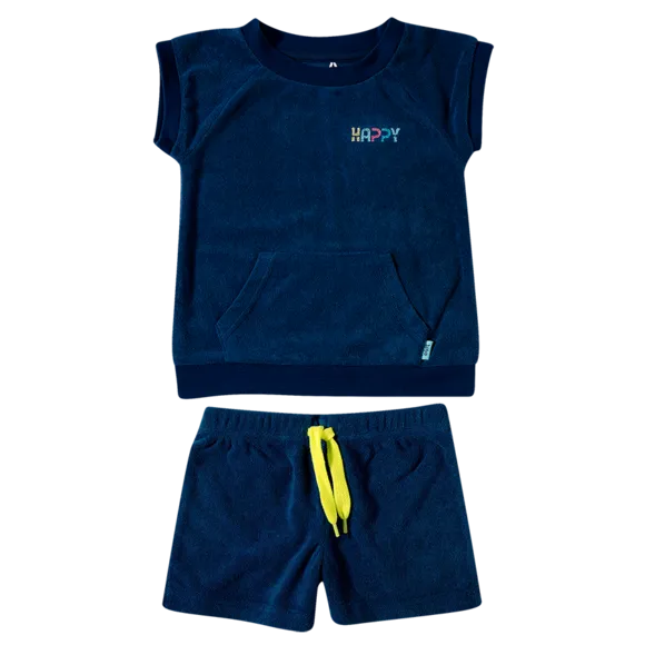 Conjunto Curto Happy Atoalhado Toddler Tip Top