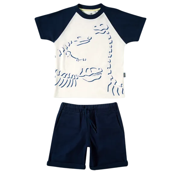 Conjunto Dino Meia Malha Toddler