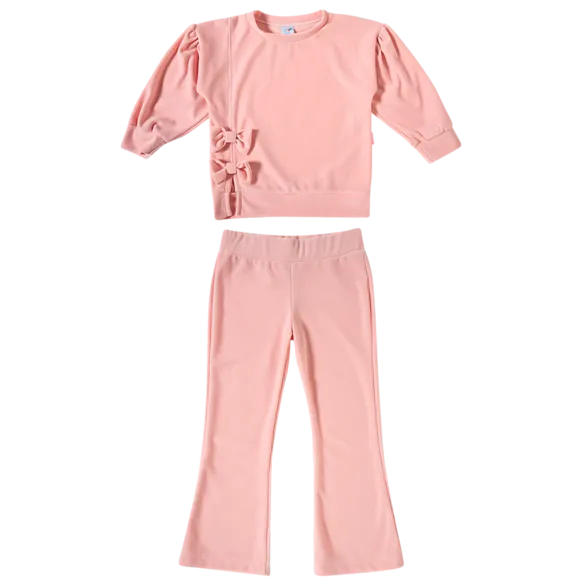 Conjunto Comprido Rosa Plush Toddler Tip Top